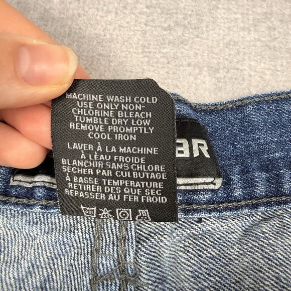 Vtg Roca Wear Jeans Men 36x30 Blue Denim Straight‎ Leg Y2K Embroidered Pocket - Picture 6 of 13